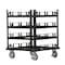 Montour Line Horizontal Stanchion Storage Cart - 12 Capacity SCART-12-H - alternate 1